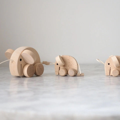 Mabel - Set of Wooden Elephants