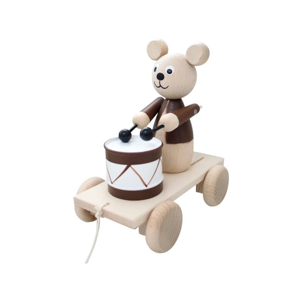 Cuthbert - Pull Along Brown Bear with Drum