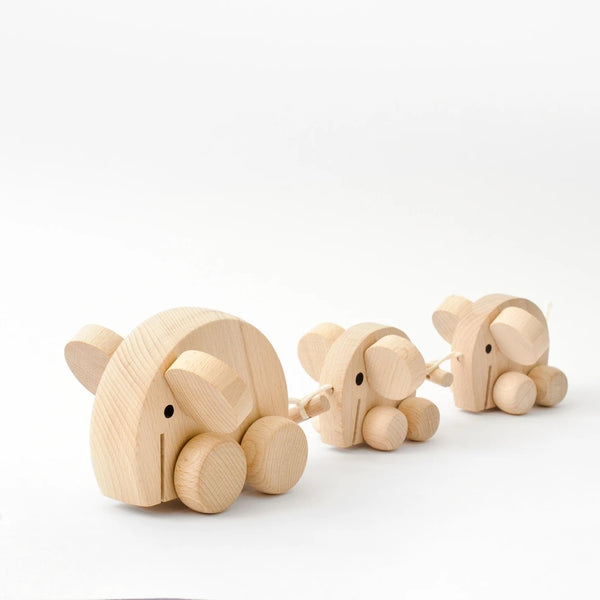 Mabel - Set of Wooden Elephants