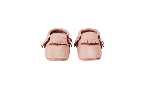 Moccstar - Leather Tassel Crib Shoe - Pink